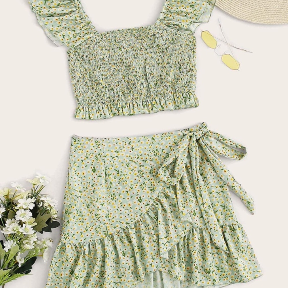 Women top + skirt set Amazon worn once